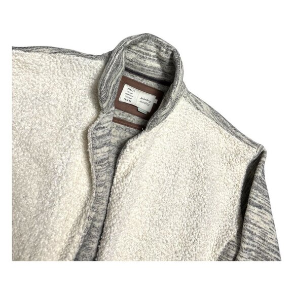 Saturday Sunday ARITZIA Sherpa Fleece Outdoor Sweater Jacket Womens Small - Picture 3 of 6